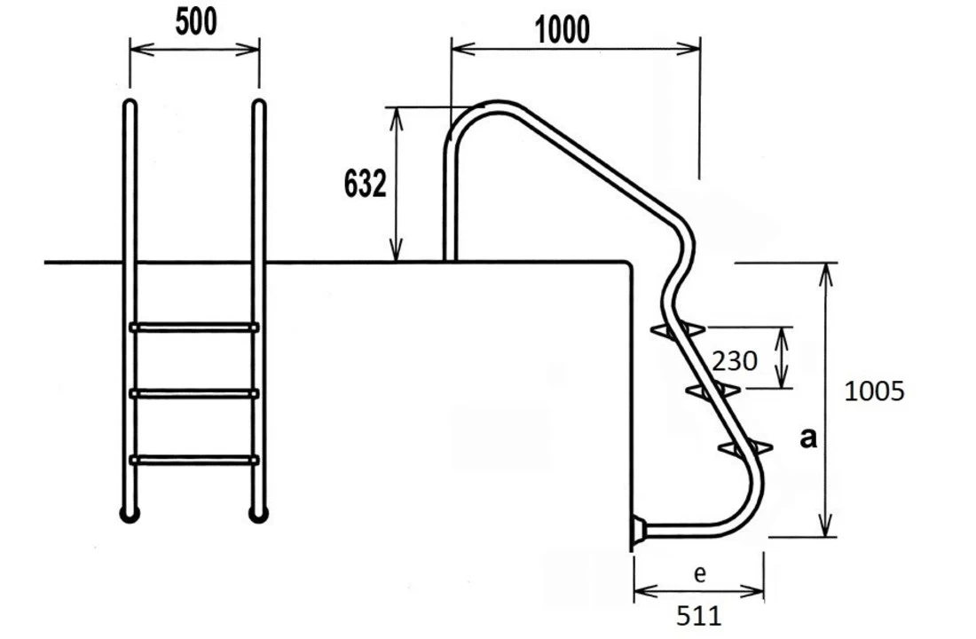 Flexinox Easy Access Zwembadtrap 3-treden AISI 316 6 Flexinox Easy Access Zwembadtrap 3-treden AISI 316 - Afbeelding 4