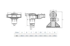 Hayward Hayward Skimmer Hoogwaterlijn (spiegel) Wit Of Grijs -Zwembaduitrusting Winkel hayward hayward skimmer hoogwaterlijn spiegel wit 3