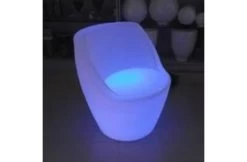 Poolstyle Lichtgevende RGB LED Stoel Met Zithoogte 55cm -Zwembaduitrusting Winkel poolstyle lichtgevende rgb led stoel met zithoogte 2