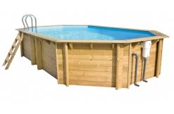 Zwembaduitrusting Winkel 27 Proswell Houten Zwembaden Tropic Houten Zwembad Octo+ 5.10 4.95 X 3.45 X 1.20 Meter