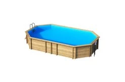 Zwembaduitrusting Winkel 25 Proswell Houten Zwembaden Weva Octo+ 840 /8.43 X 4.89 X 1.46 Meter Houten Zwembad