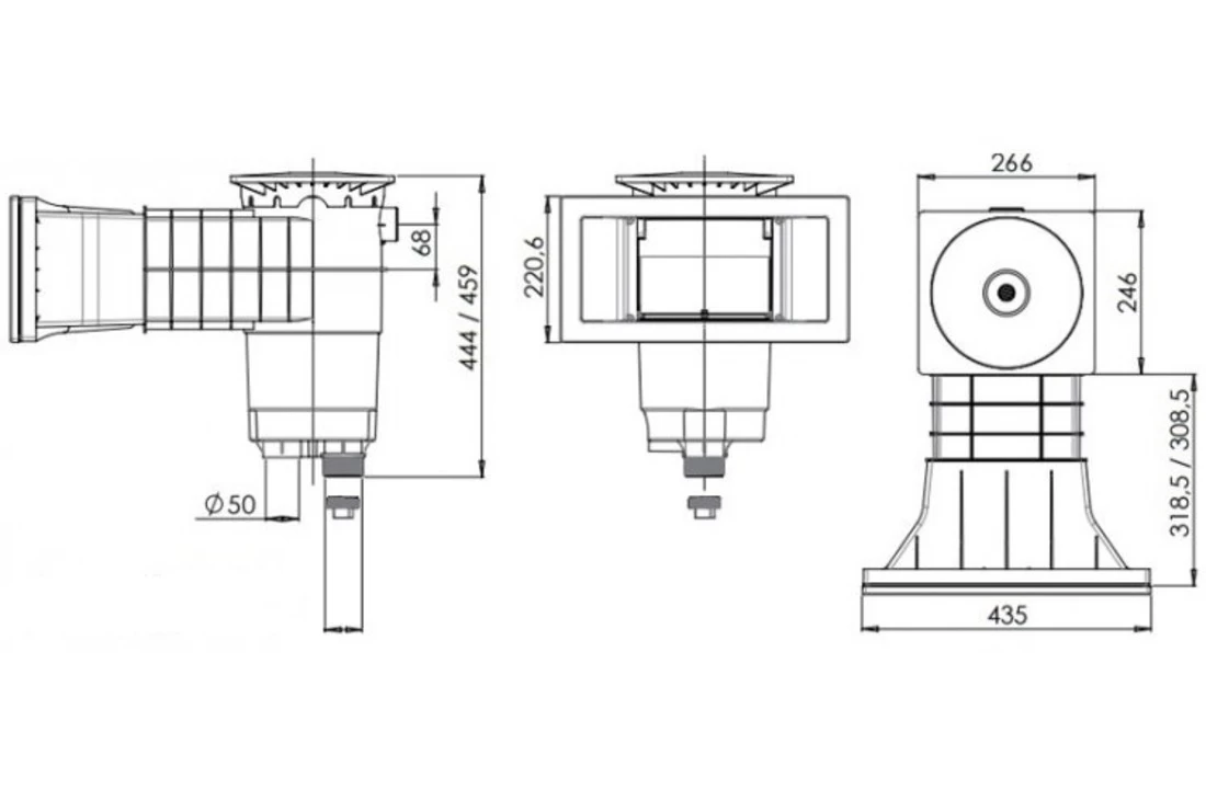 Weltico Weltico Skimmer A400 RVS Voor Liner Zwembaden 4 Weltico Weltico Skimmer A400 RVS Voor Liner Zwembaden - Afbeelding 2
