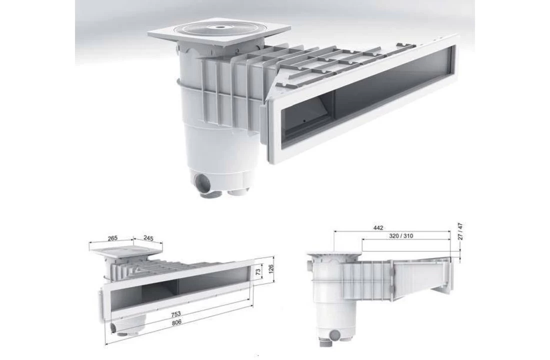Weltico Weltico Skimmer A800 Hoogwaterlijn Wit Foliebaden 6 Weltico Weltico Skimmer A800 Hoogwaterlijn Wit Foliebaden - Afbeelding 4